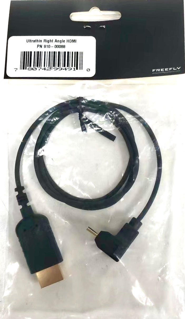 910-00088 Lightweight Right Angle Mini to Standard Video Cable (0.7m)