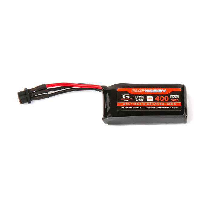 OSHM1256 OMPHOBBY M1 V3 PRO RC Helicopter Parts Lithium Battery 2s 400mAh 50c HV (local only, extra shipping fees apply)