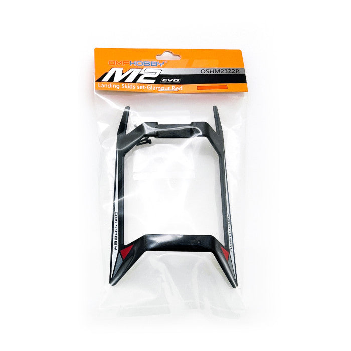 OSHM2322R OMPHOBBY M2 EVO Landing Skids set-Glamour Red