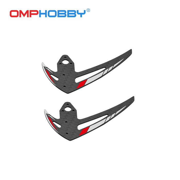 OSHM2328R OMPHOBBY M2 EVO Vertical Stabilizer set-Glamour Red