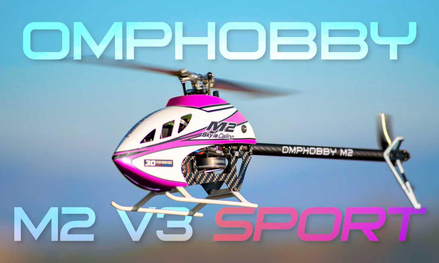 *NEW* OMPHOBBY M2 V3 SPORT RC Helicopter, Pink (pre-order)