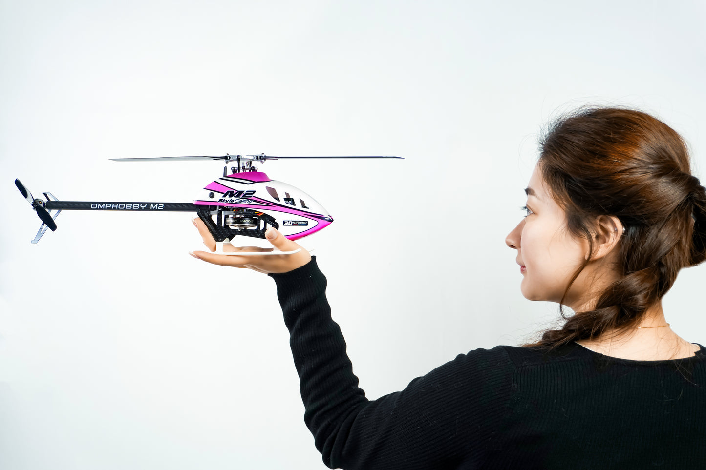 *NEW* OMPHOBBY M2 V3 SPORT RC Helicopter, Pink (pre-order)