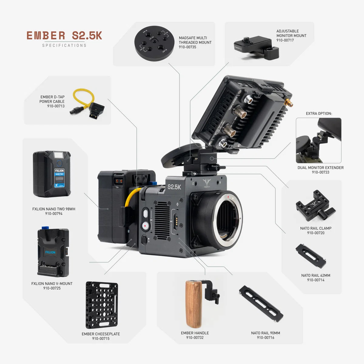 950-00146 Freefly Ember S2.5K (EF Mount, 2.56TB) (Pre-Order)