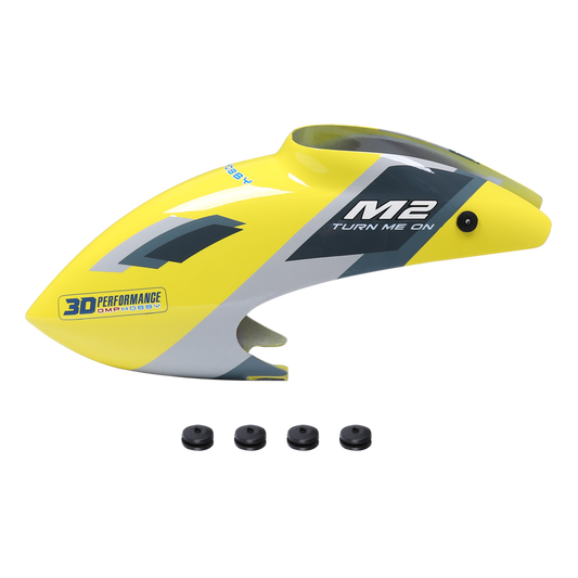 OSHM2323Y OMPHOBBY M2 EVO Canopy set-Racing Yellow