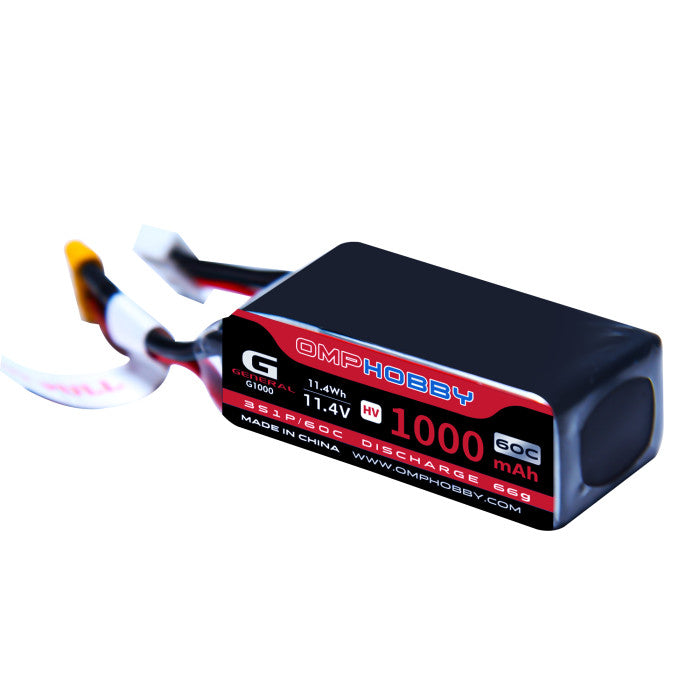 OSHM2365 OMPHOBBY RC Helicopter 11.4VLithium Battery 60C 1000mAh OSHM2365 Only for M2 EVO & M2 V3 PRO RC Heli