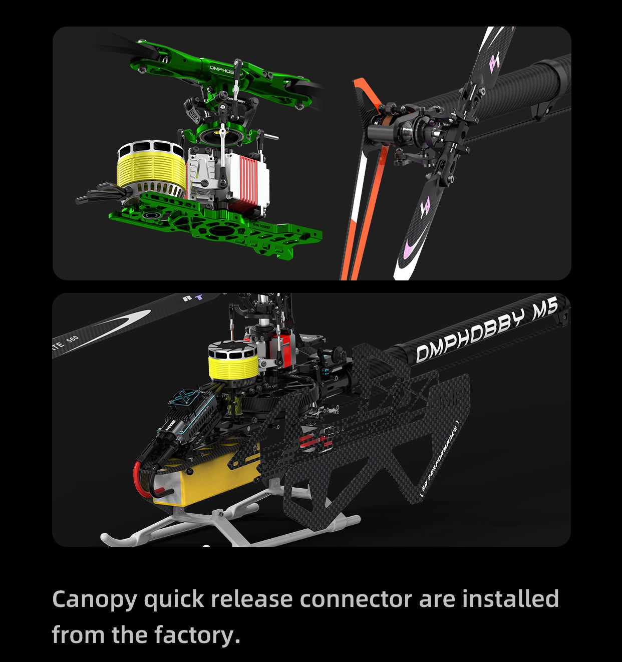 *NEW* OMPHOBBY M5 RC Helicopter Frame Kit Only (Pre-Order)